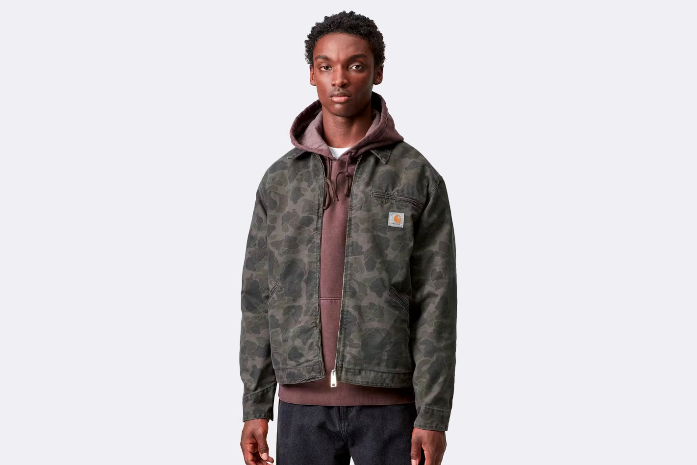 Chaqueta Carhartt WIP Duck Detroit Jacket Camo Duck Green para hombre