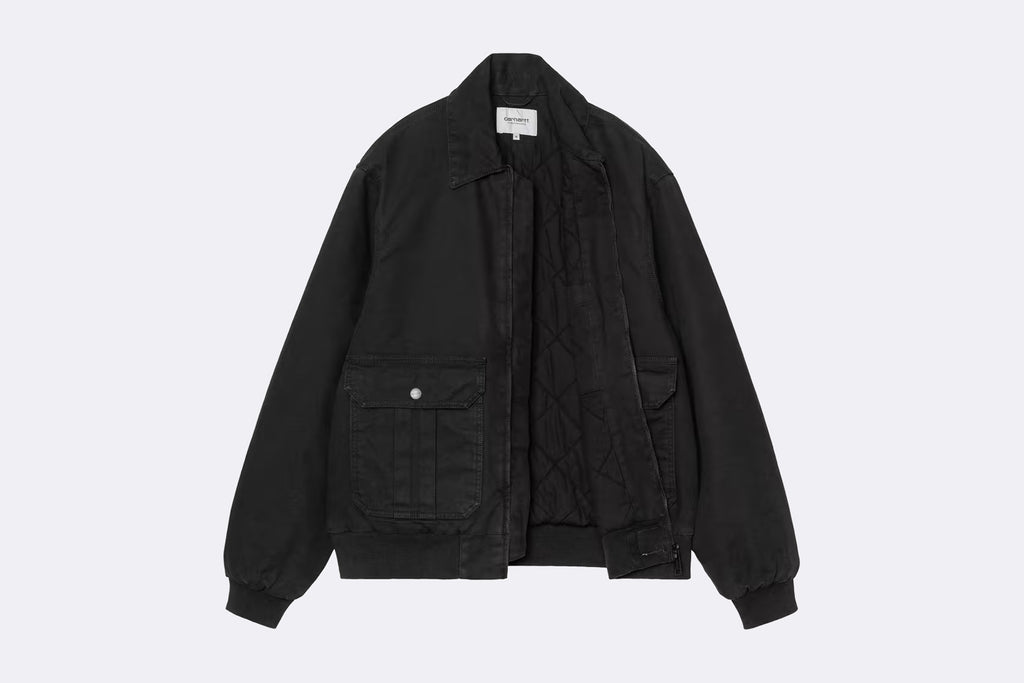 Chaqueta Carhartt WIP Stanton Jacket Black Stone Washed para hombre