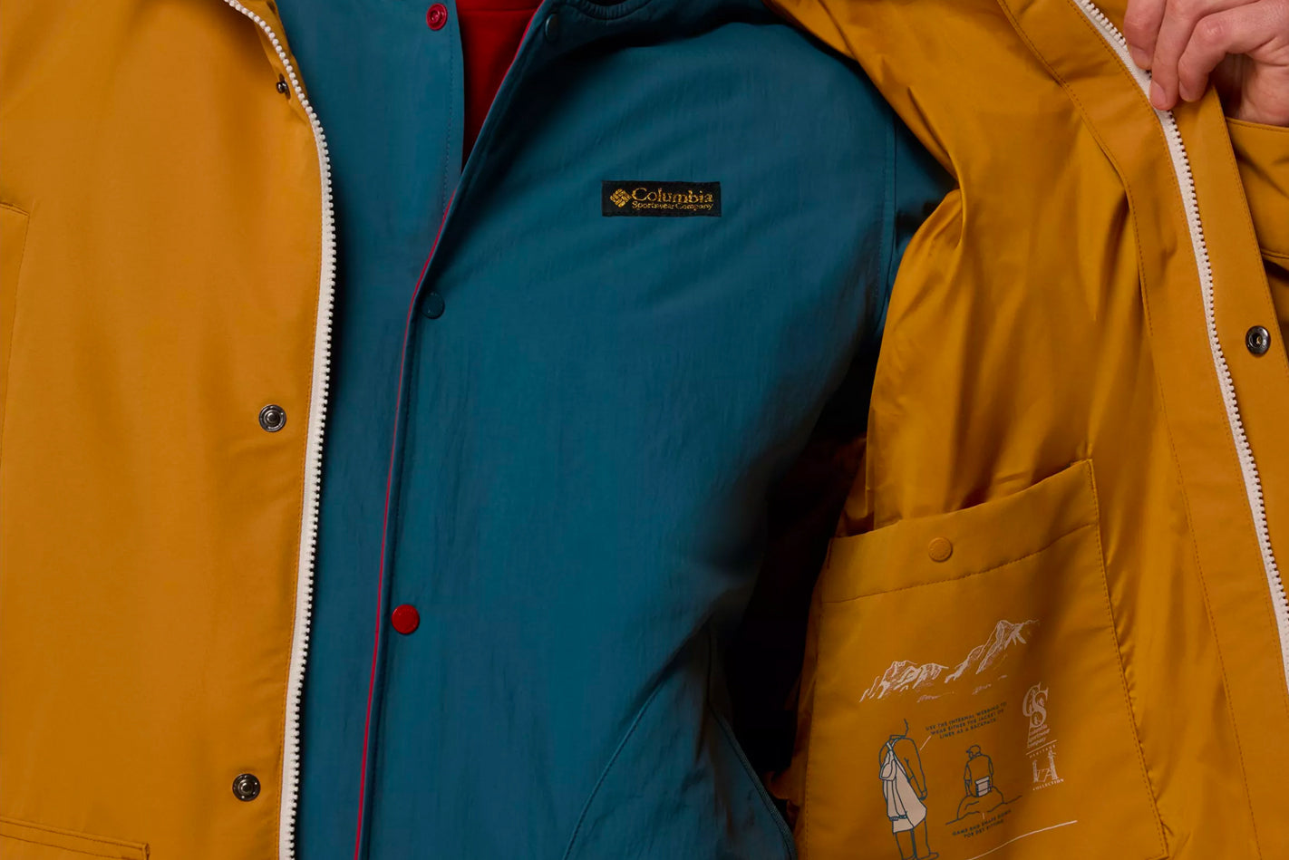 Chaqueta Columbia High Cascades Interchange Reversible Bomber marron para hombre