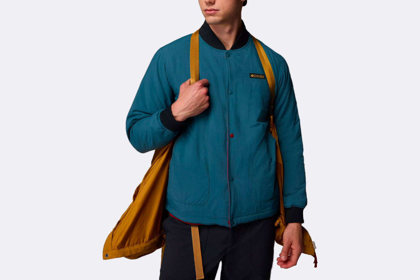 Chaqueta Columbia High Cascades Interchange Reversible Bomber marron para hombre