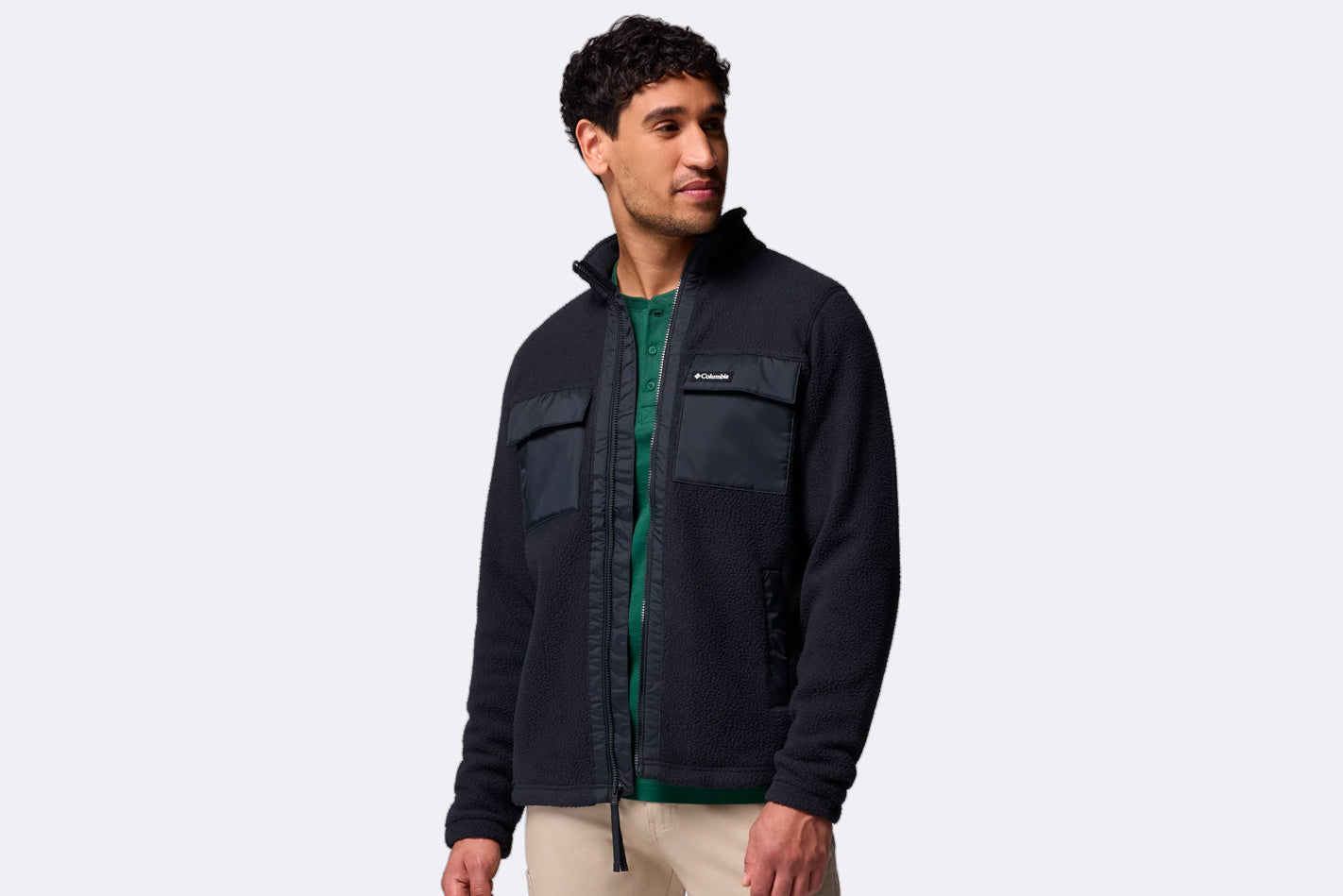 Chaqueta Columbia Juniper Peak Full Zip Fleece Negro para hombre