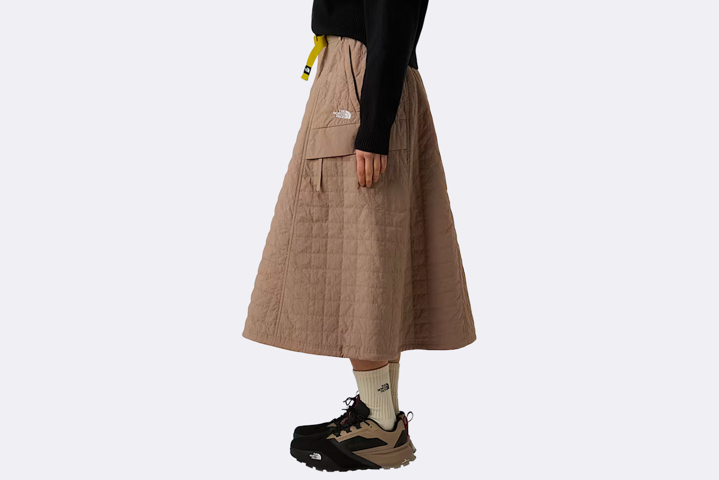Falda The North Face Quilted Volume Skirt marron mujer