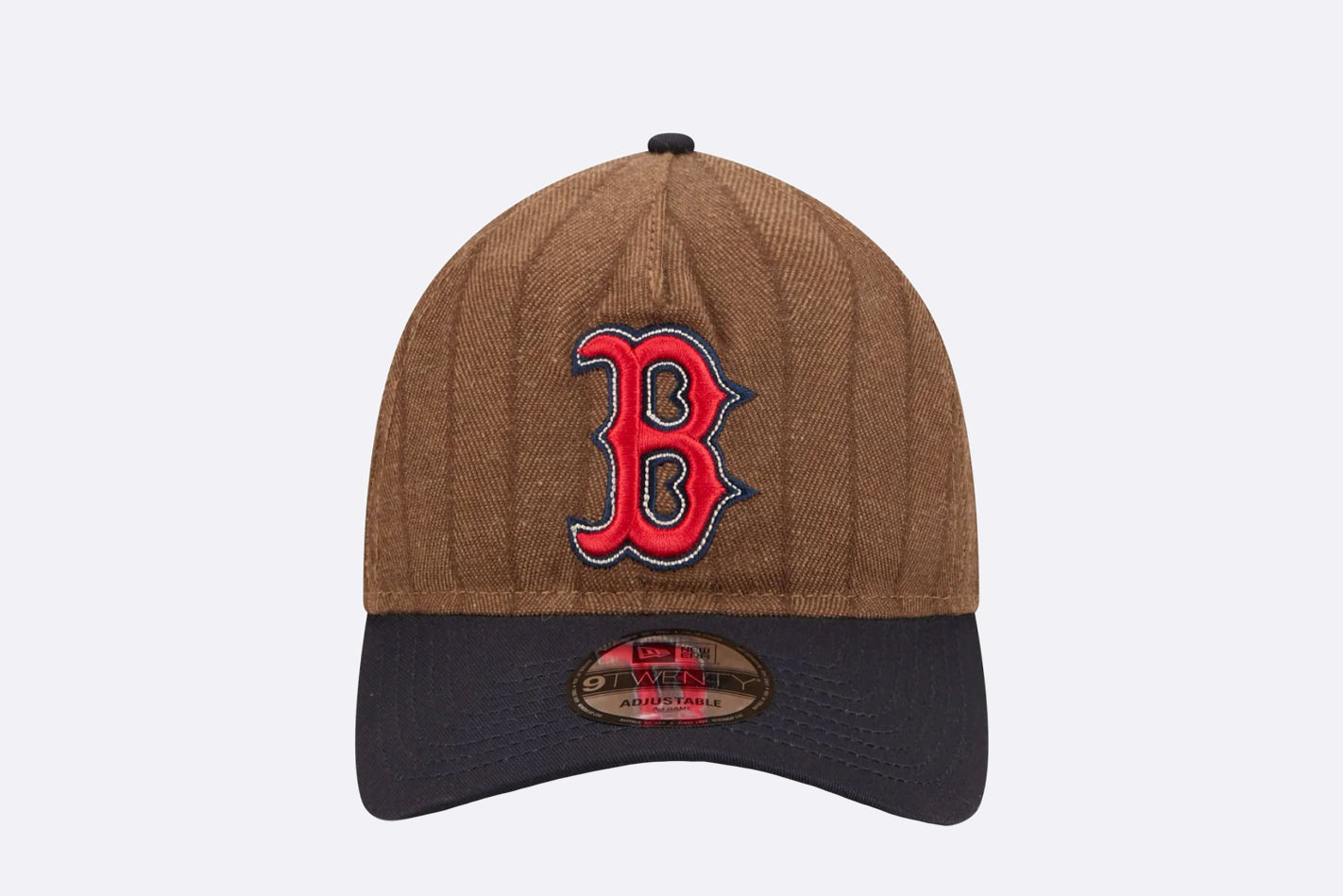 Gorra New Era Boston Red Sox Three Looms MLB Wool Pinstripe 9TWENTY A-frame marrón unisex