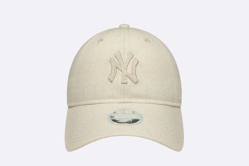 Gorra New Era MLB Linen New York Yankees 9TWENTY Beige Mujer