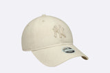 Gorra New Era MLB Linen New York Yankees 9TWENTY Beige Mujer
