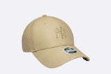 Gorra New Era MLB PU New York Yankees 9FORTY Beige para Mujer