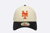 Gorra New Era MLB Side Script New York Mets 9FORTY M-crown Crema Unisex