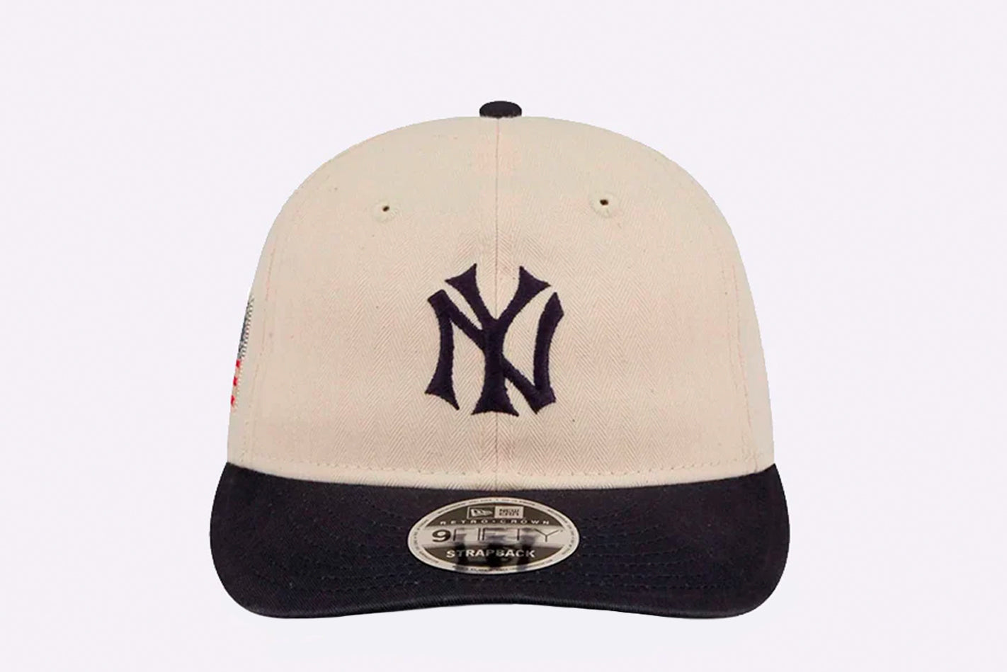 New Era New York Yankees MLB Americana Herringbone Retro Crown 9FIFTY Blanco