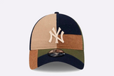 Gorra New Era New York Yankees MLB Patchwork 9TWENTY Marron unisex