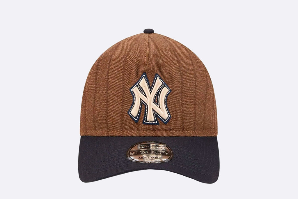 Gorra New Era New York Yankees x Three Looms MLB Wool Pinstripe 9TWENTY A-frame marrón Unisex