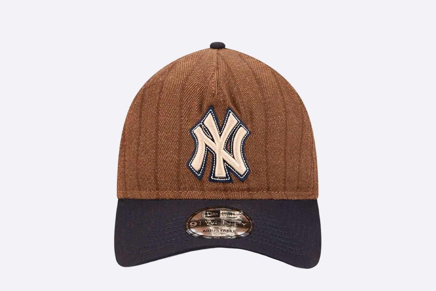 Gorra New Era New York Yankees x Three Looms MLB Wool Pinstripe 9TWENTY A-frame marrón Unisex