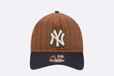 Gorra New Era New York Yankees x Three Looms MLB Wool Pinstripe 9TWENTY A-frame marrón Unisex