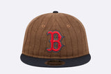 New Era Boston Red Sox MLB Wool Pinstripe 9FIFTY Retro Crown Strapback Marron