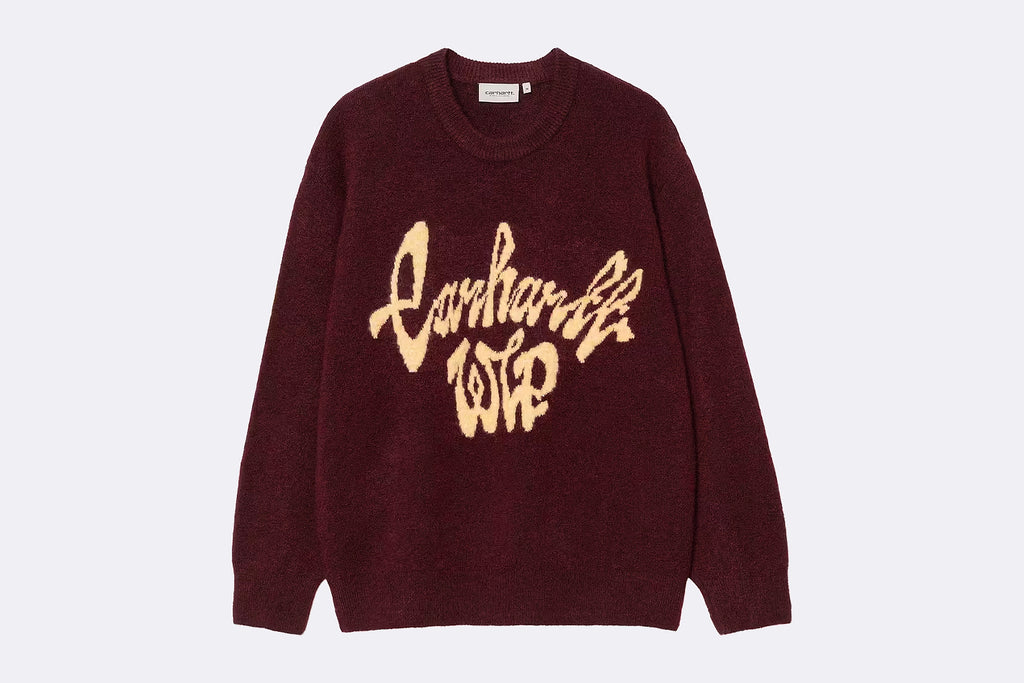 Jersey Carhartt WIP Chedda Sweater Granate para hombre