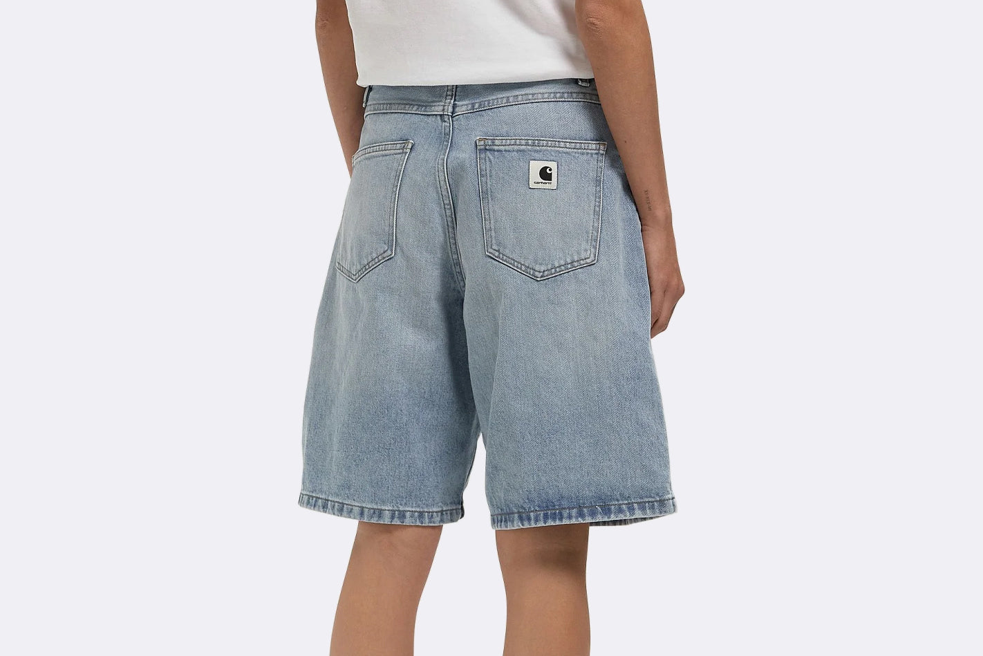 Pantalon Carhartt WIP Brandon Short Vaquero Azul para Mujer
