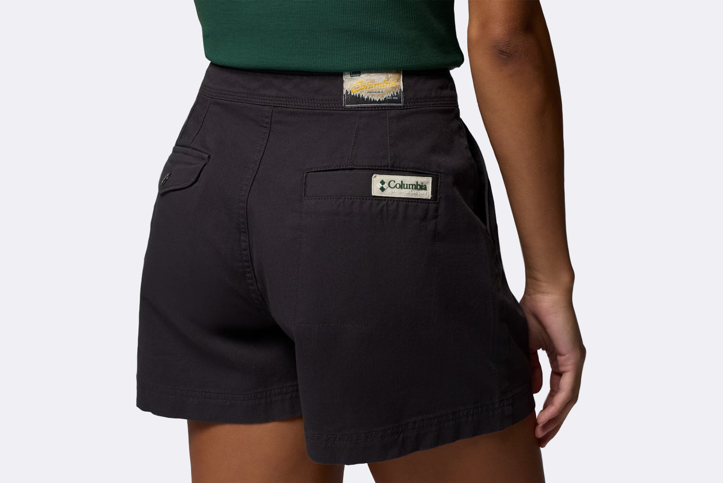 Pantalon Columbia Acker Rock Twill Short Gris para Mujer