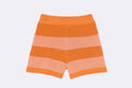 Pantalon Lacoste Striped Mesh Knit Shorts Naranja para Mujer