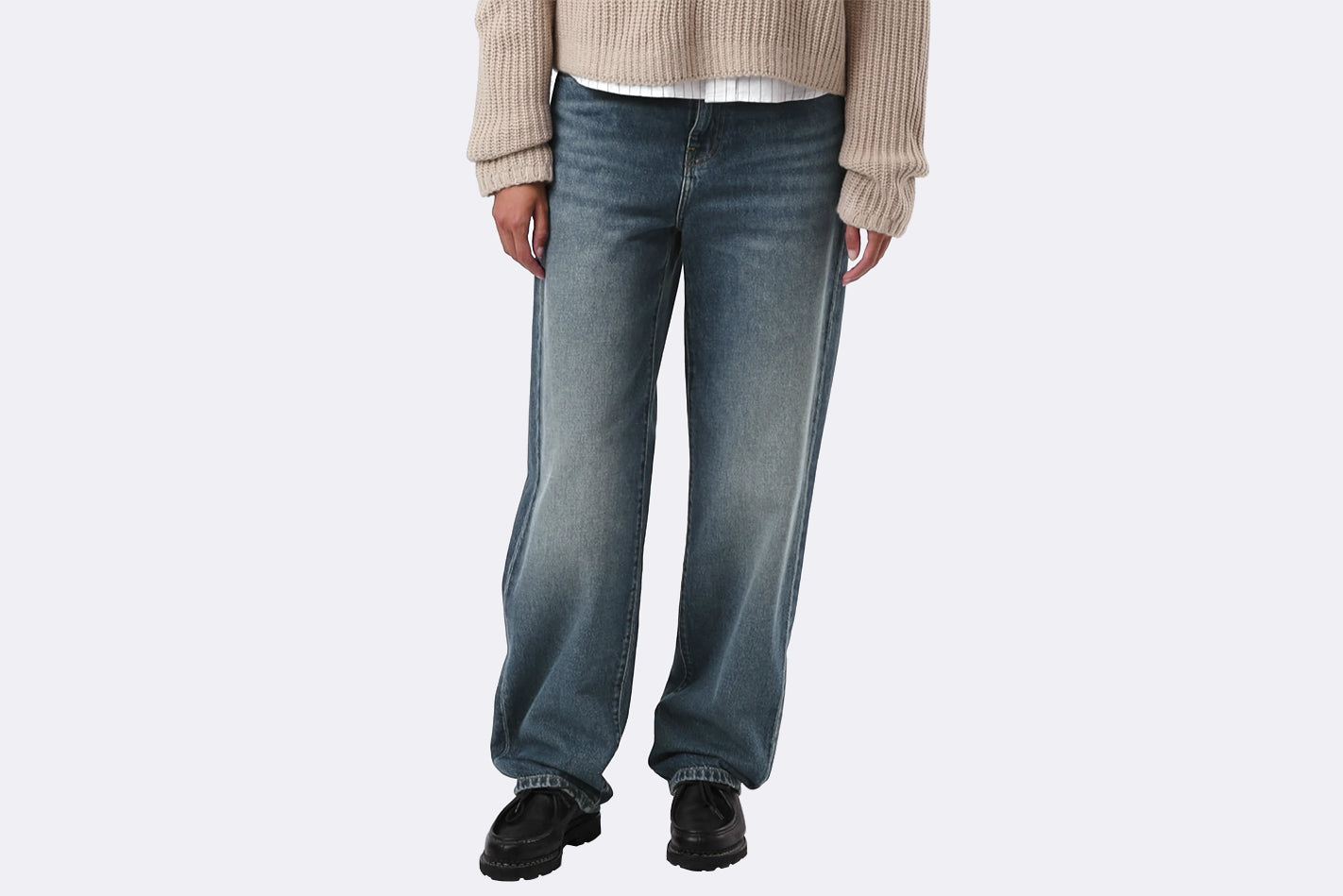 Pantalon Carhartt WIP Arin Pant Blue Dark Used para mujer