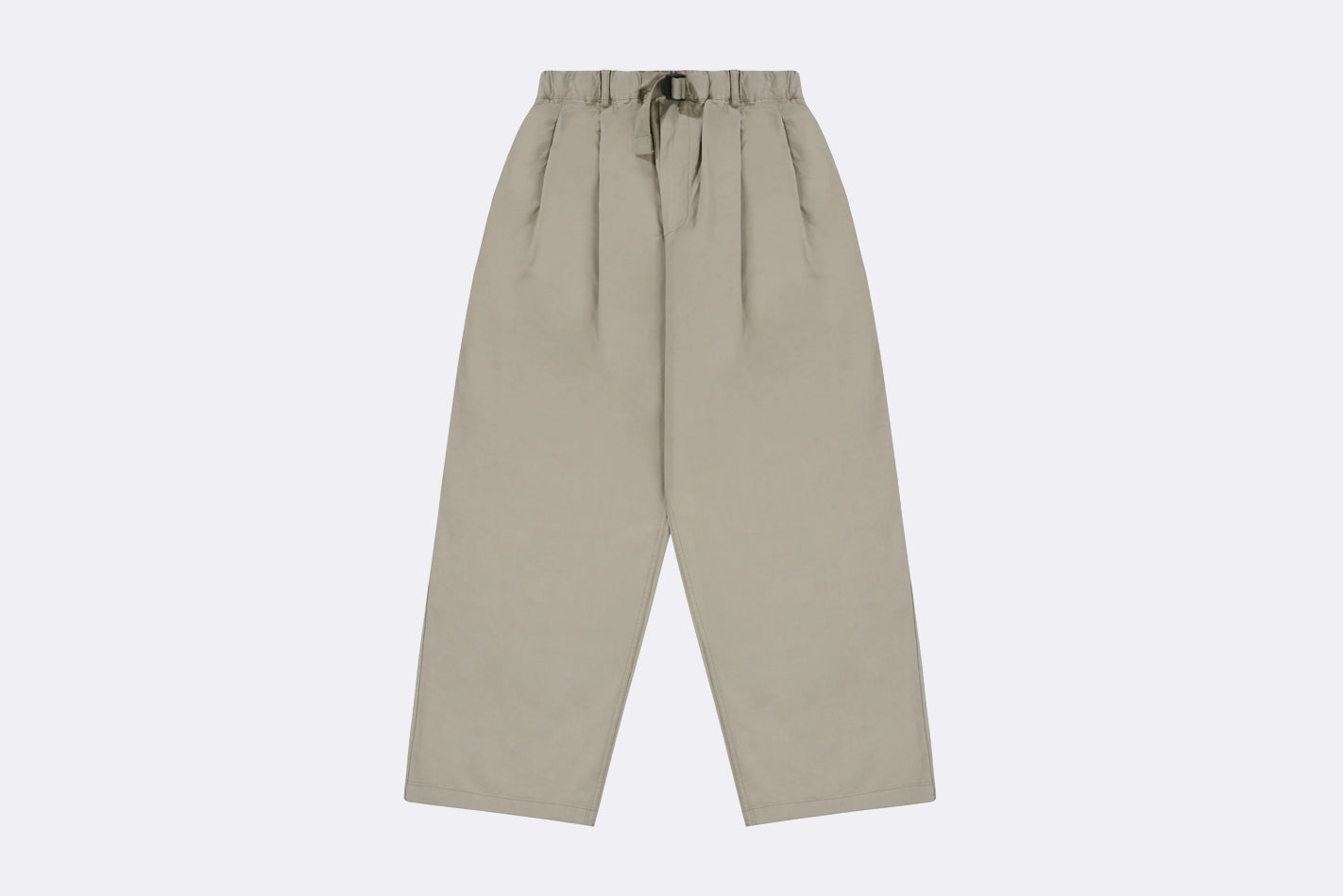 Pantalones Kappy Design Two Tuck Wide Fatigue Pants Beige Unisex