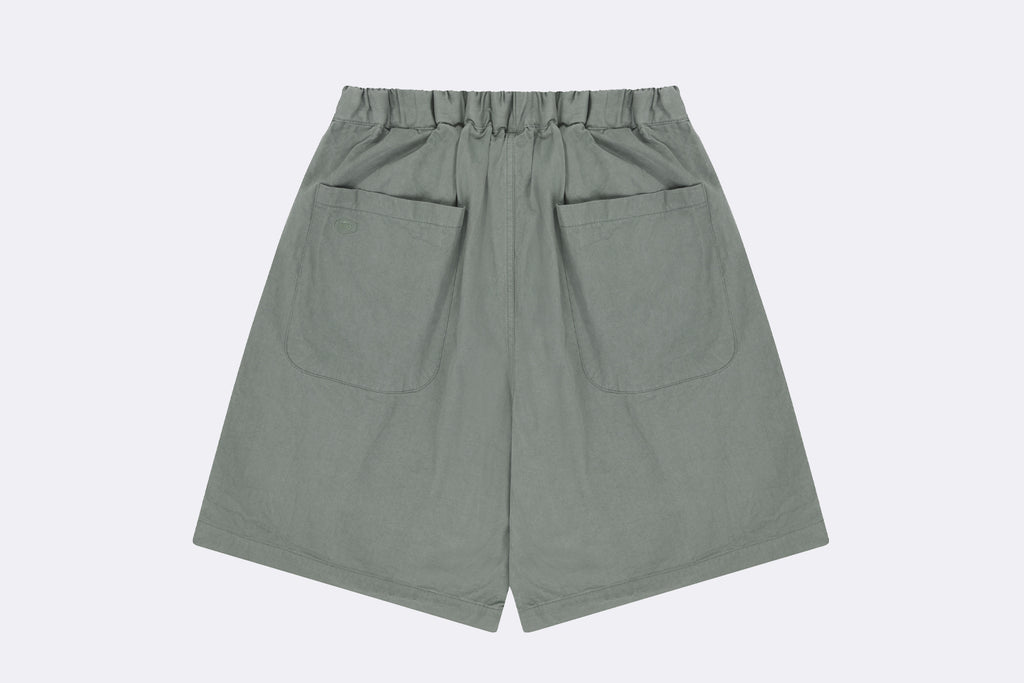 Pantalones Kappy Two Tuck Wide Half Pant Gris Unisex