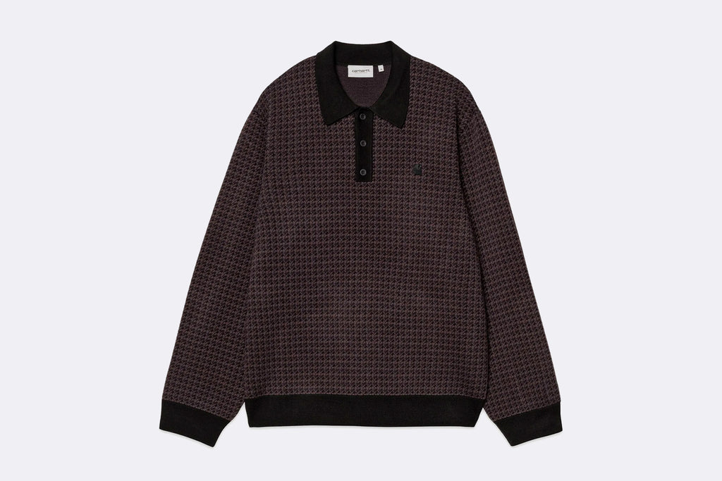 Polo Carhartt WIP L/S Lowis Polo Marron para hombre