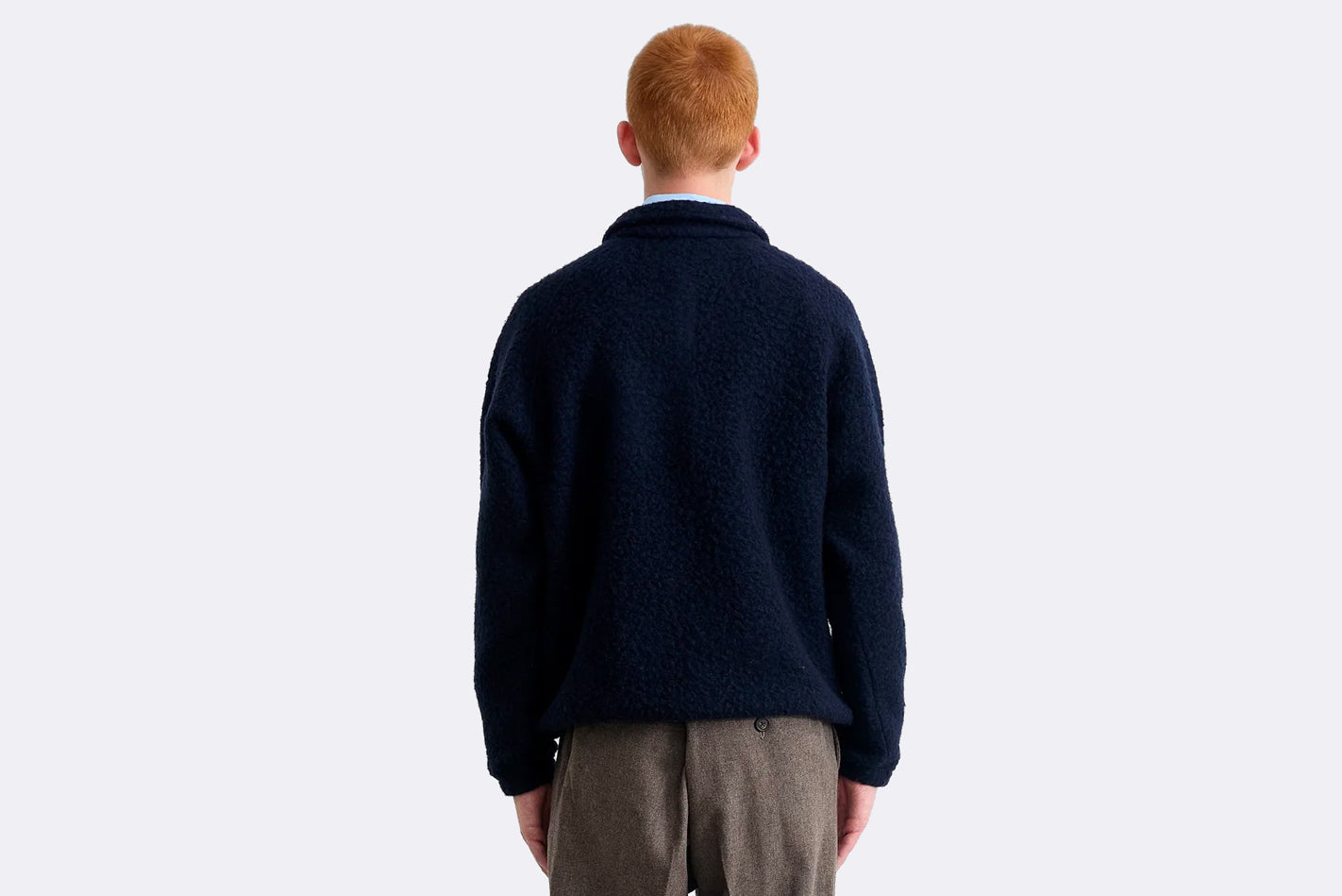 Polo Edmmond Studios Unconventional Zip Polo Plain Navy para hombre