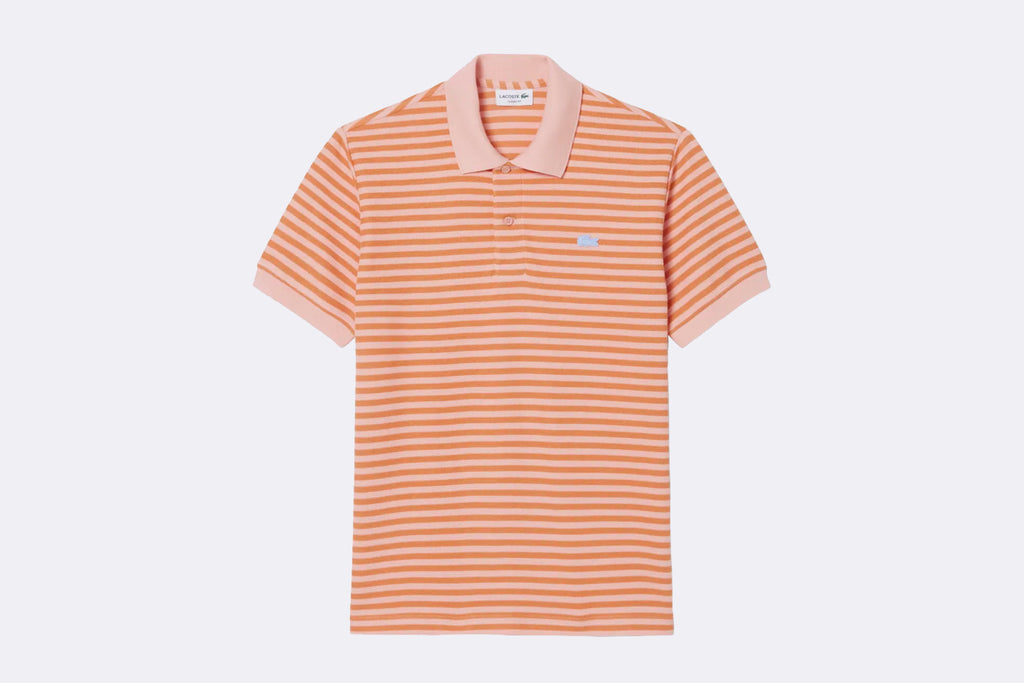 Polo Lacoste Ribbed Collar Polo Shirt Naranja para hombre