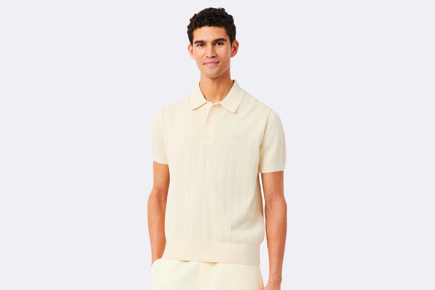 Polo Lacoste Sweater Beige para Hombre