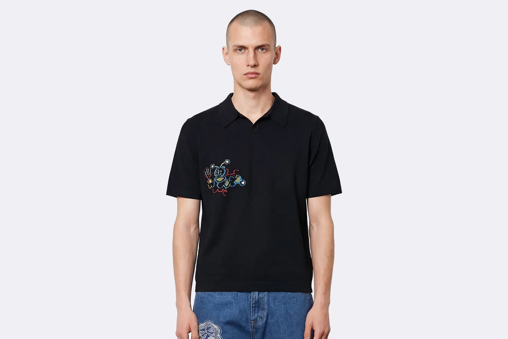 Polo Pas De Mer Caterpillar Polo Negro para Hombre