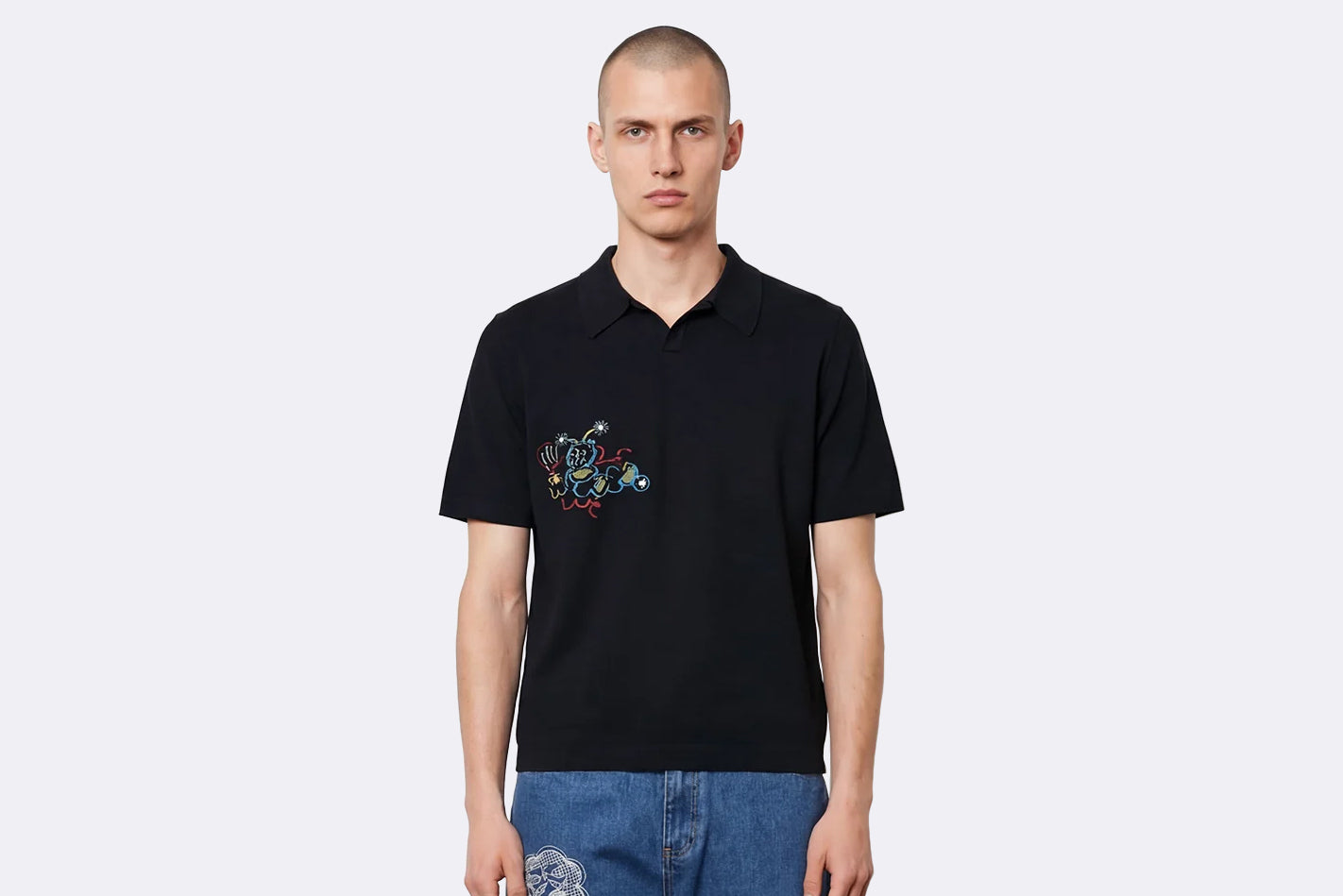 Polo Pas De Mer Caterpillar Polo Negro para Hombre