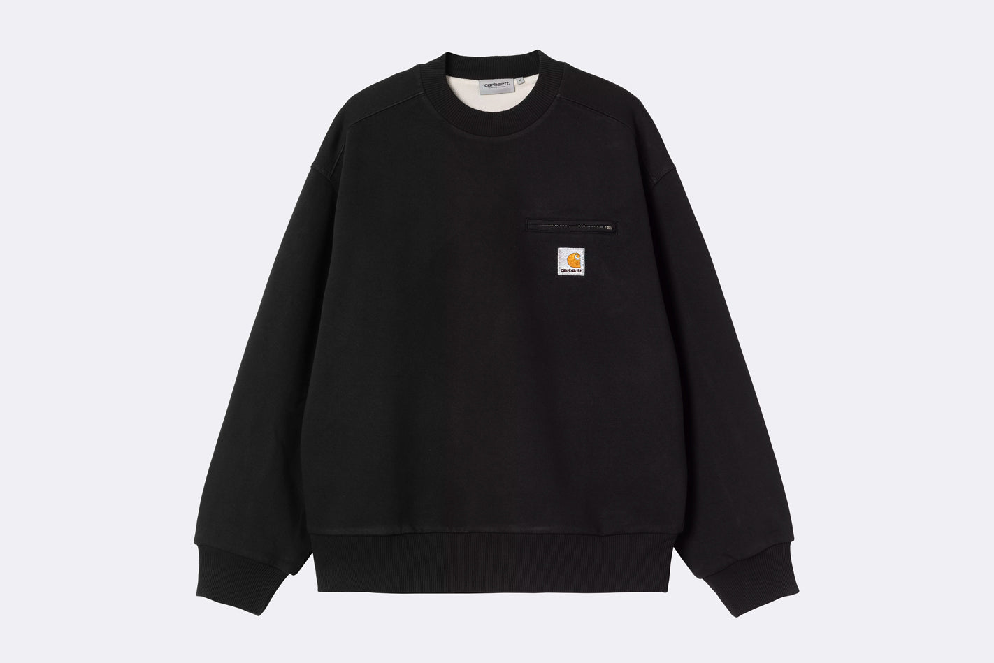 Sudadera Carhartt WIP Detroit Sweatshirt Black Stone Washed para hombre
