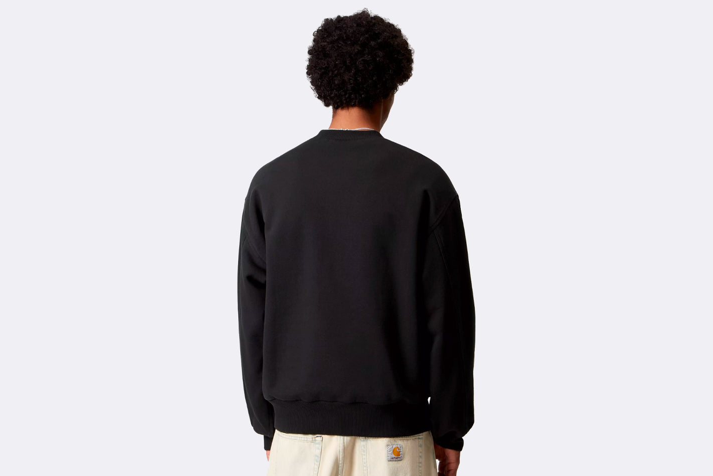 Sudadera Carhartt WIP Detroit Sweatshirt Black Stone Washed para hombre