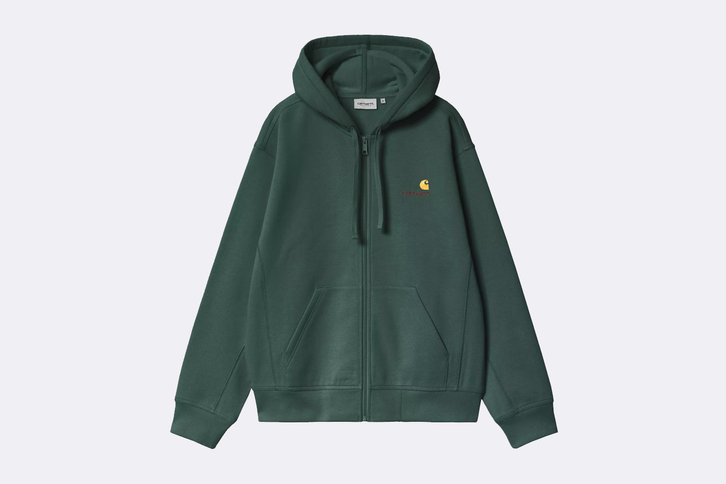 Sudadera Carhartt WIP Hooded American Script Jacket Verde para Hombre