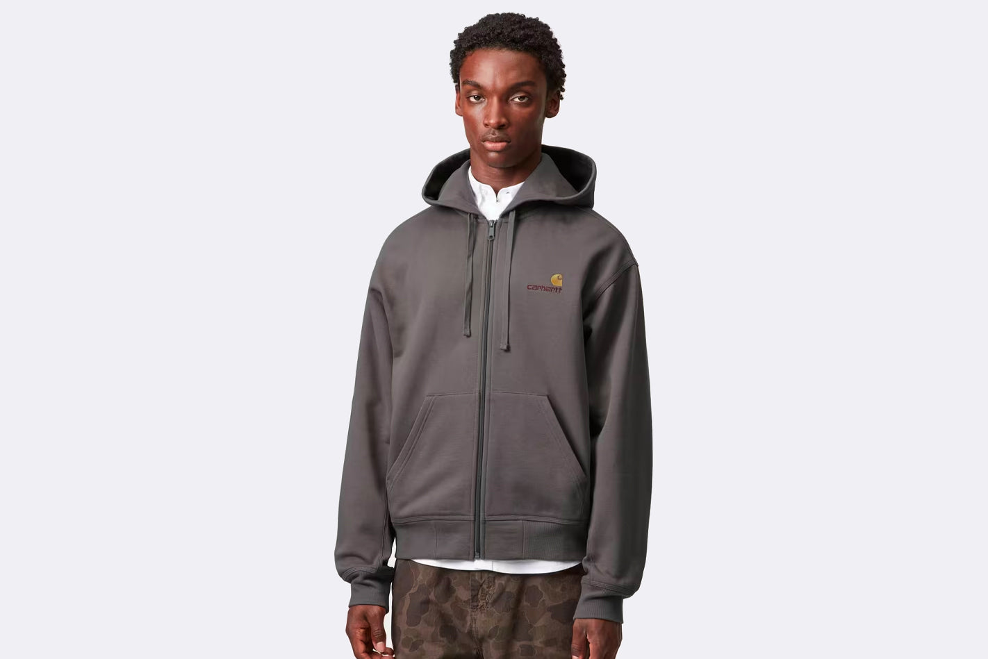 Sudadera Carhartt WIP Hooded American Script Jacket Porphyry para hombre