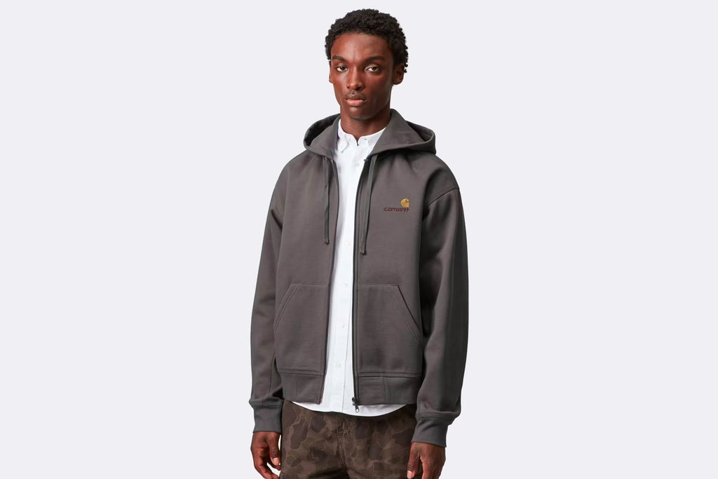 Sudadera Carhartt WIP Hooded American Script Jacket Porphyry para hombre