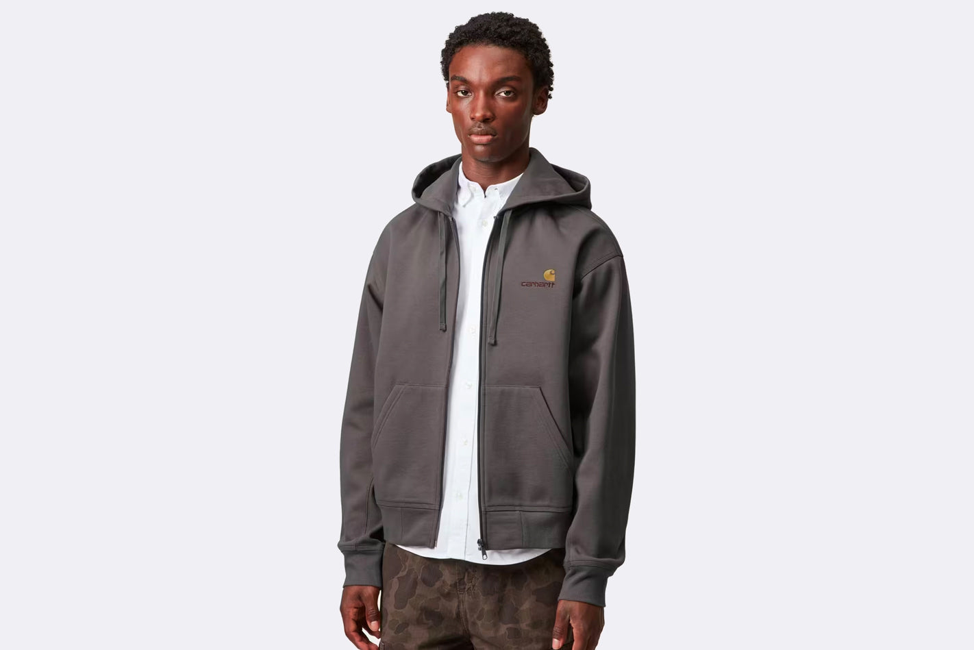 Sudadera Carhartt WIP Hooded American Script Jacket Porphyry para hombre