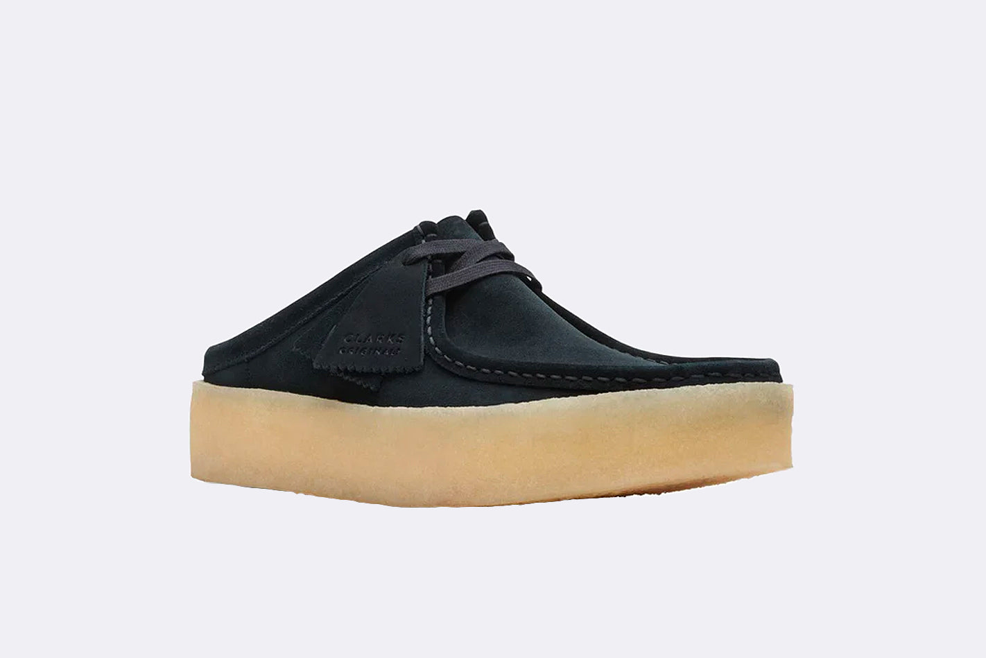Clarks Originals WallabeeCup Lo Black Sde Wlined