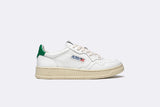 Autry Medalist Low Women Leather White/Green