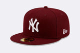 New Era New York Yankees MLB Melton Maroon 59FIFTY Cap
