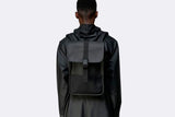 Rains Black Buckle Backpack Mini