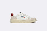 Autry Medalist Low Leather/Suede White/Red