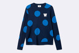 Wood Wood Kevin Pois Lambswool Jumper Blue