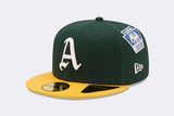 New Era Oakland Athletics Cooperstown Patch 59FIFTY Fitted Dark Green