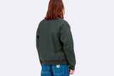 Carhartt WIP Half Zip American Script Sweatshirt Dark Cedar