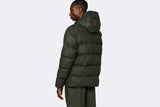 Rains Green Puffer Jacket