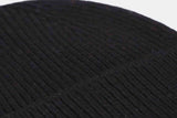 Colorful Merino Wool Beanie Deep Black
