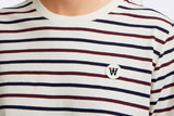 Wood Wood Mia Stripe Shirt Off White/Burgundy