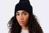 Colorful Merino Wool Hat Deep Black