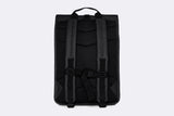 Rains Black Rolltop Rucksack Black