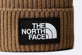 The North Face Logo Box Cuffed Beanie Olive